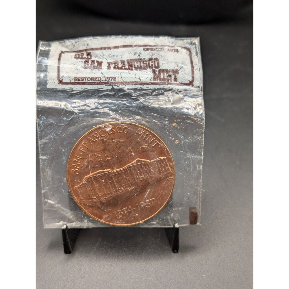 Old San Francisco Mint 1874-1937 Restored 1973 Commemorative Bronze Medal Token